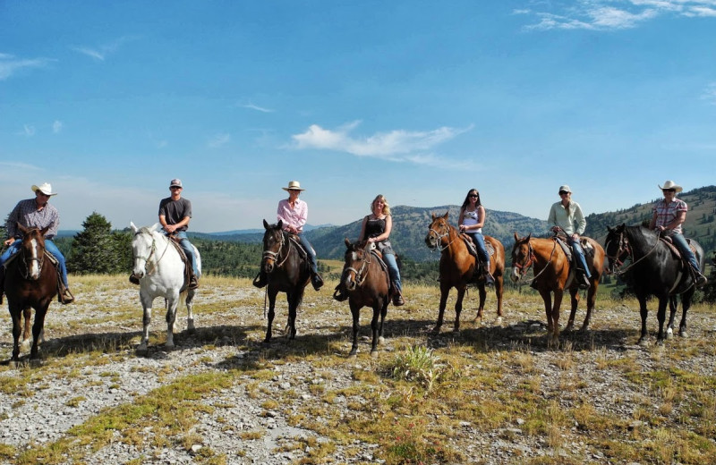 Horseback riding at Grand Targhee Resort.