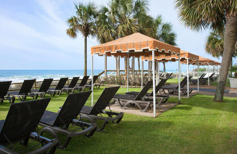 Beach chairs at The Strand Resort Myrtle Beach.