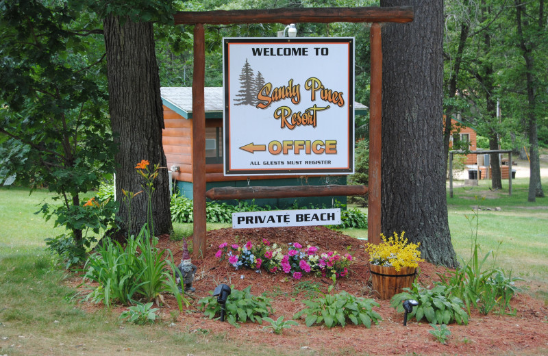 Exterior view of Sandy Pines Resort.