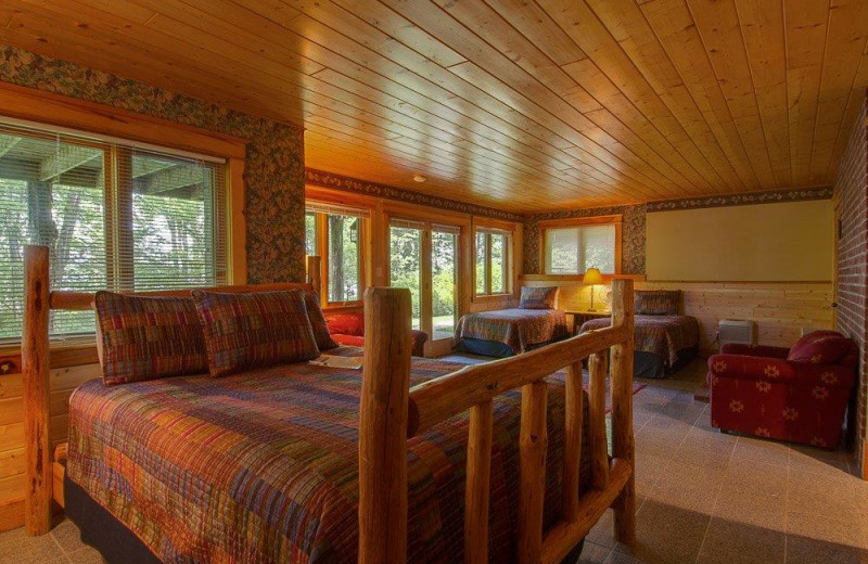 Guest room at Stout's Island Lodge.