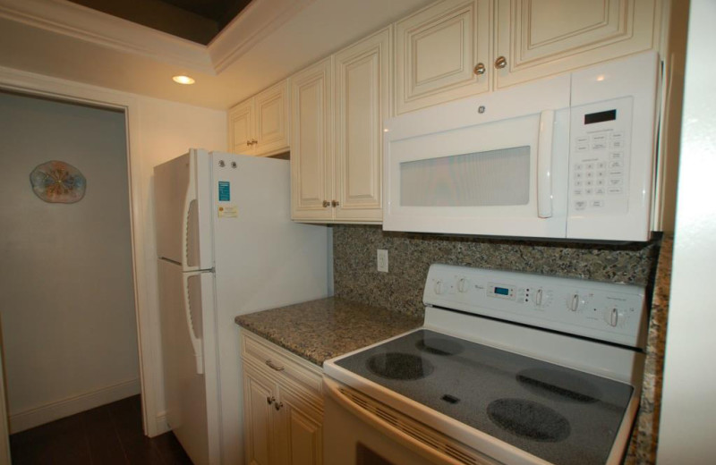 Rental kitchen at Tri Power Resort Rentals.