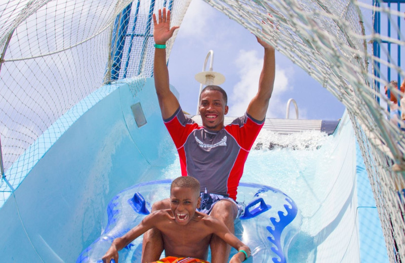 Water slide at Moody Gardens Hotel Spa & Convention Center.