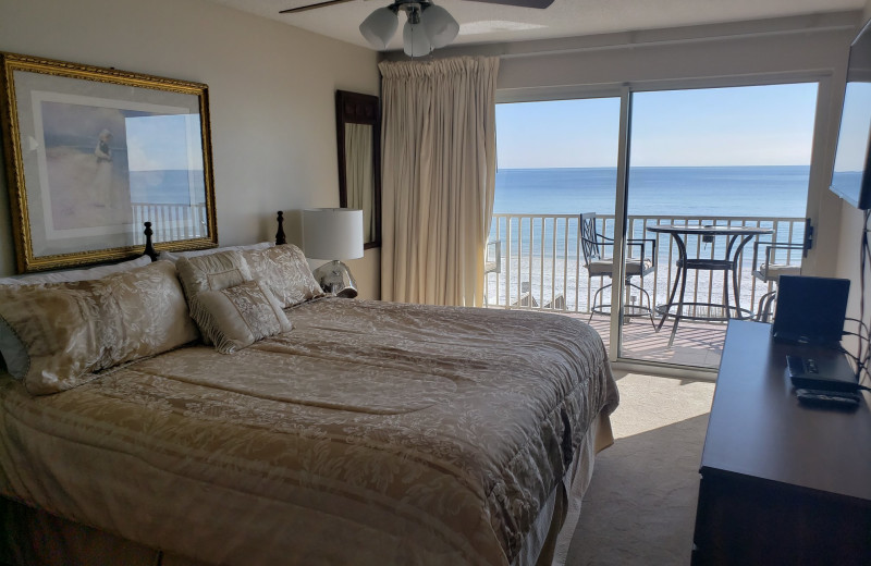 Rental bedroom at Brooks and Shorey Resorts, Inc.