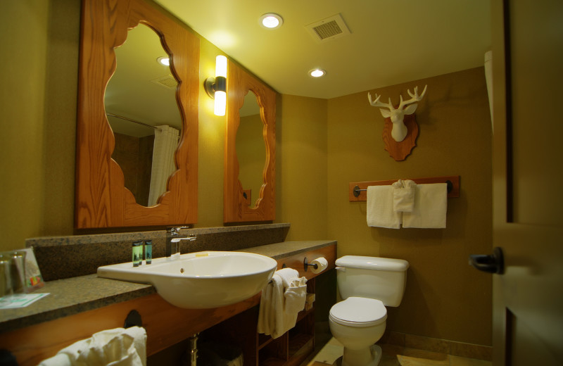 Guest bathroom at Banff Caribou Lodge & Spa.