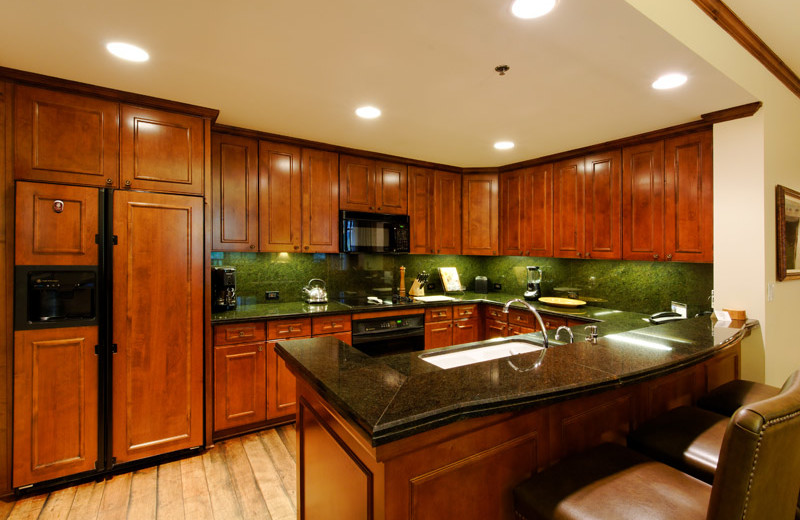 Rental kitchen at Frias Properties of Aspen.