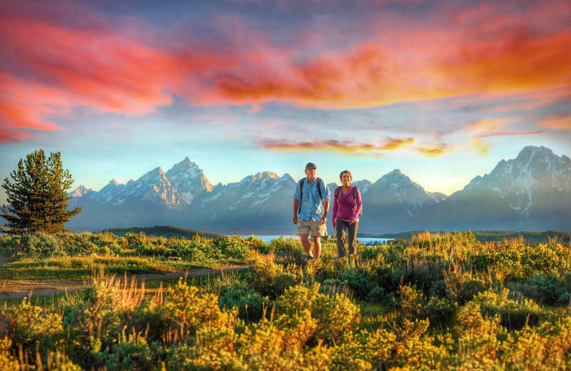 Hiking at Jackson Lake Lodge.