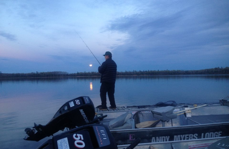 Fishing Off the Docks at Andy Myers Lodge