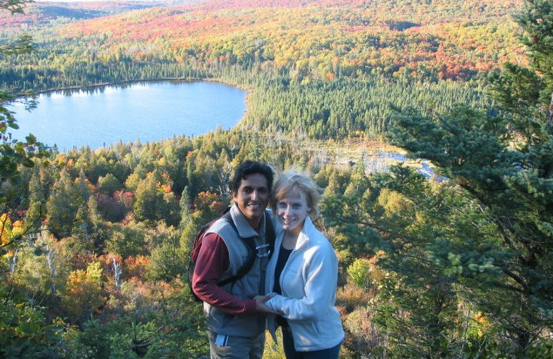 Hiking at Chateau LeVeaux.