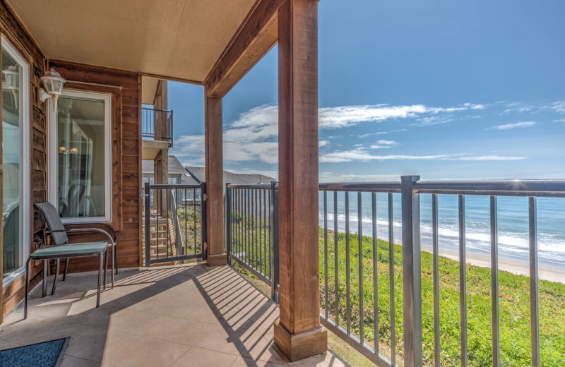 Rental balcony at Cavalier Beachfront Condominiums.