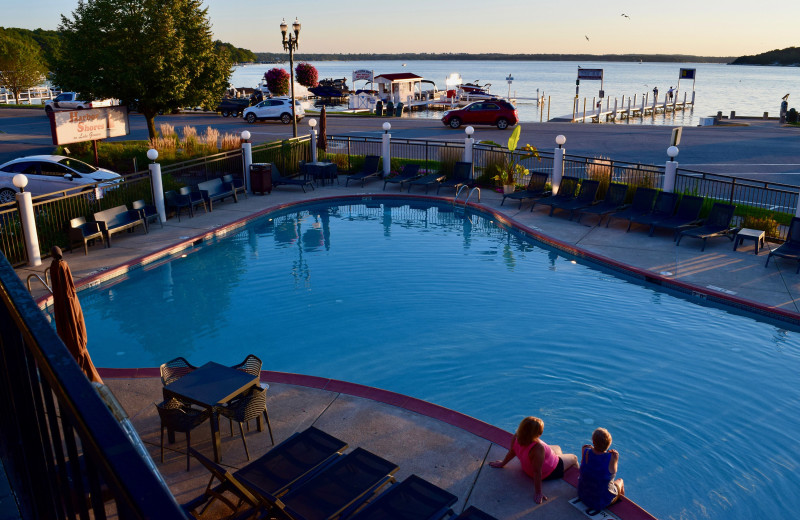 Outdoor pool at Harbor Shores on Lake Geneva.