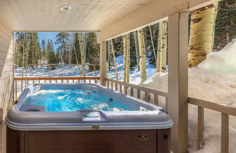 Rental hot tub at Durango Colorado Vacations.