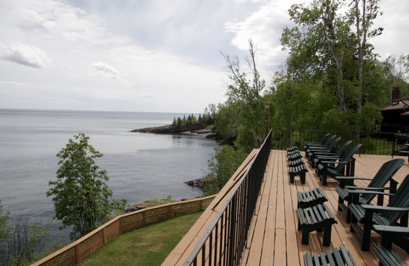 Deck view at Chateau LeVeaux.