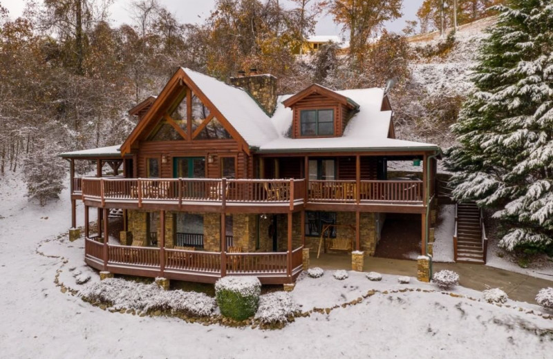 Cabin exterior at American Patriot Getaways, LLC.