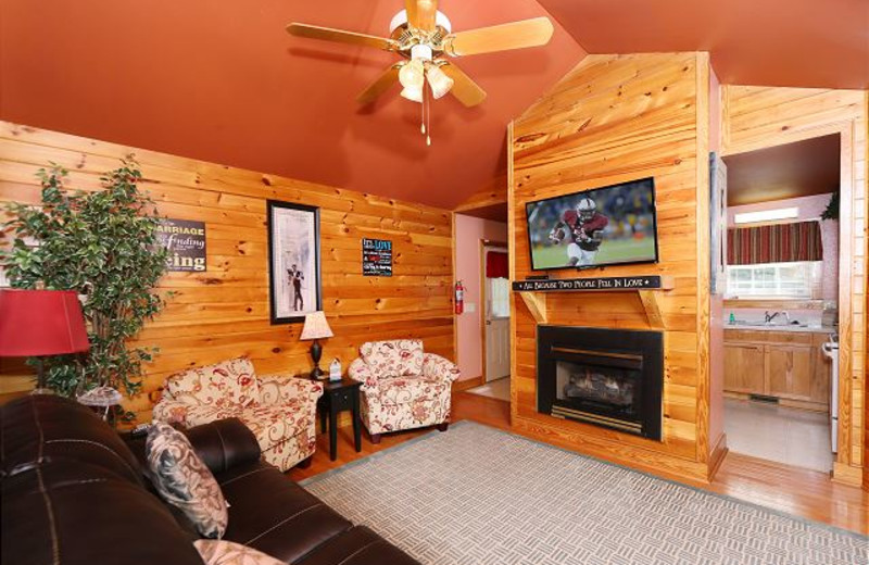 Rental living room at Smoky Mountain Resort Lodging and Conference Center.