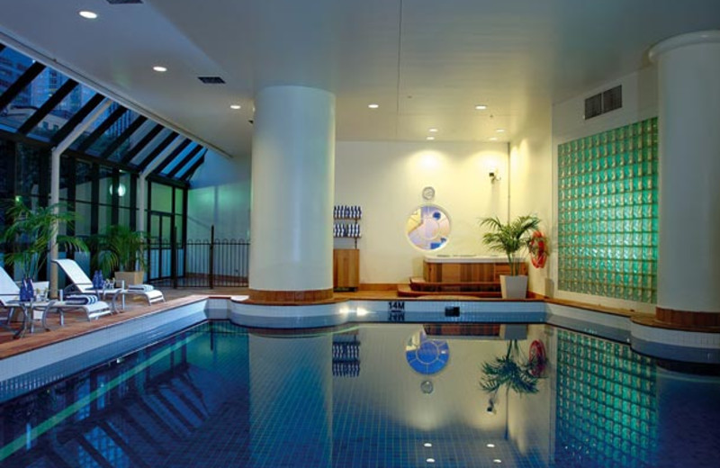 Indoor pool at Sydney Harbour Marriott Hotel.