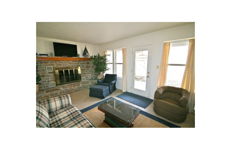 Rental living room at Oak House On Lake LBJ.