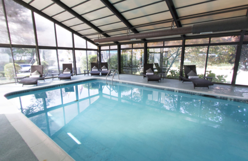 Indoor pool at Aqua Blue Hotel.