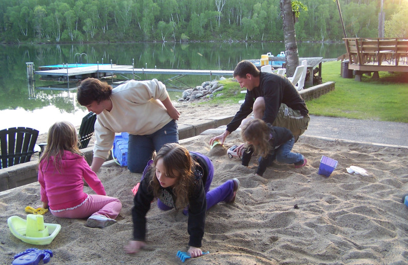 Beach at Isle O' Dreams Lodge.