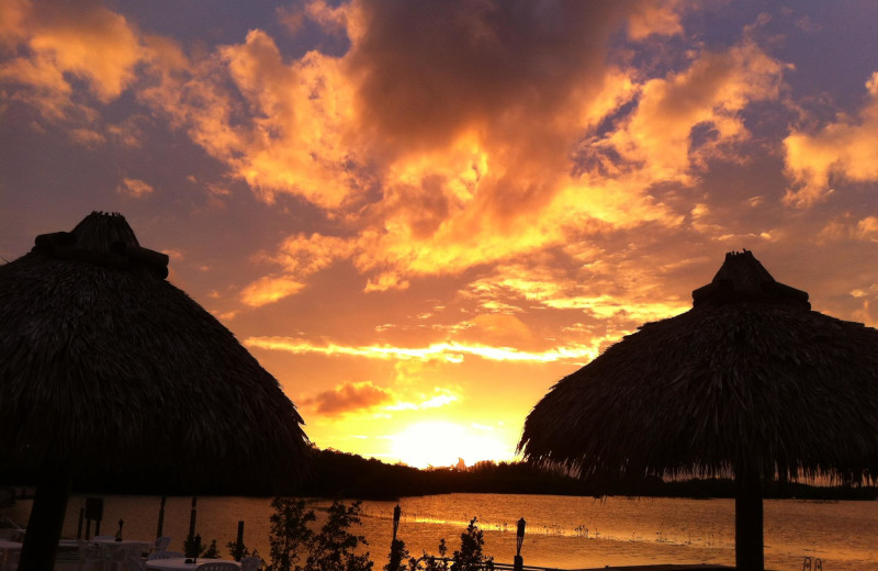 Sunset at the Tiki Bar at Sugar Loaf Lodge.