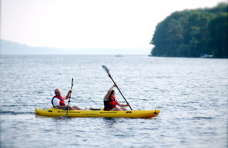 Canoe at Southview Cottages Resort.