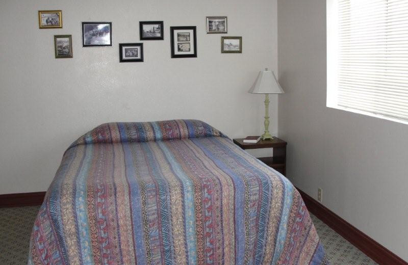 Guest room at Elk City Hotel.