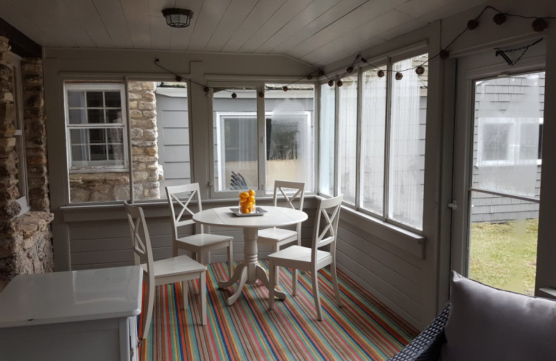 Rental porch at Door County Vacancies.