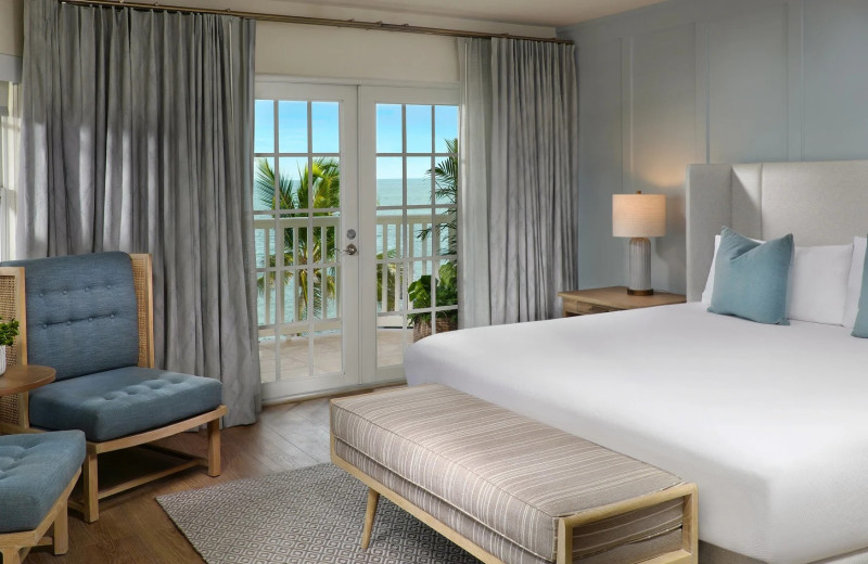 Guest room at Southernmost Hotel Collection.