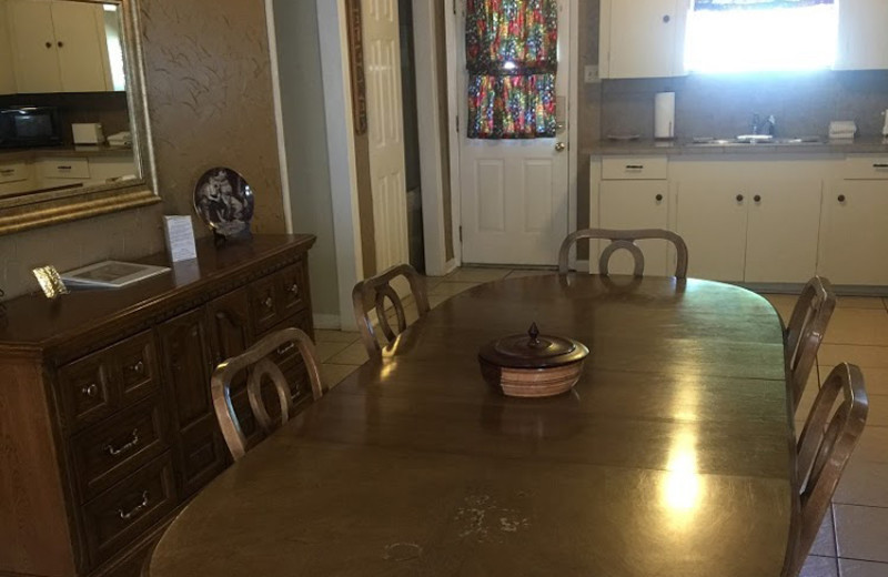 Guest dining room at Rio Vista Resort.