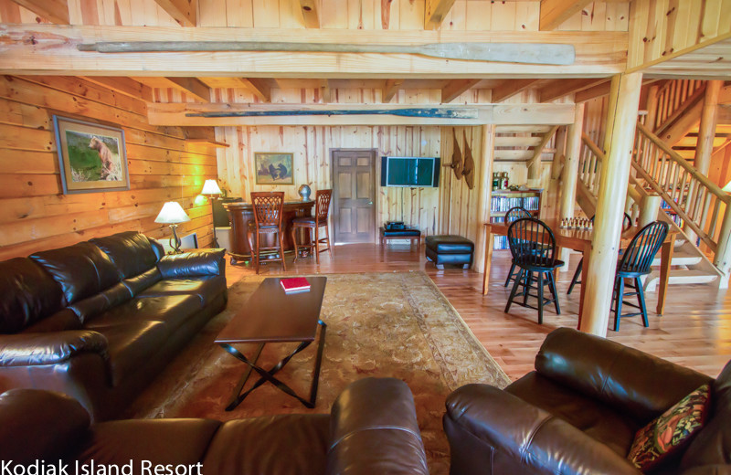 Lobby view at Alaska's Kodiak Island Resort.