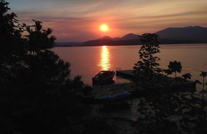 Sunset at Sleep's Cabins.