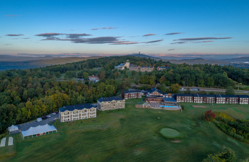 Aerial view of Steele Hill Resorts.