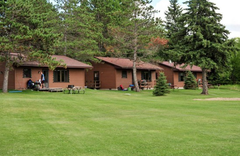 Cabin exterior at Agate Lake Resort.