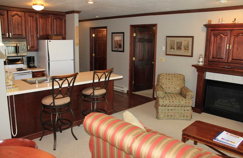 Suite Kitchen Area at Baileys Harbor Resort 