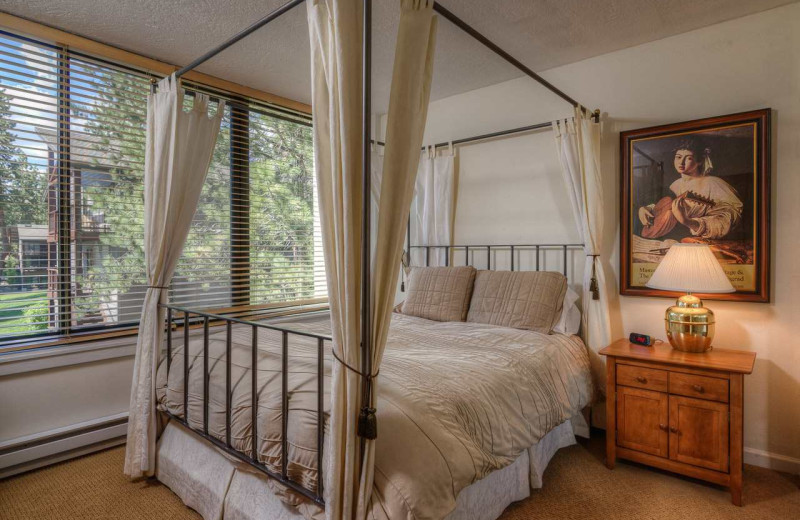 Guest bedroom at Brockway Springs Resort.