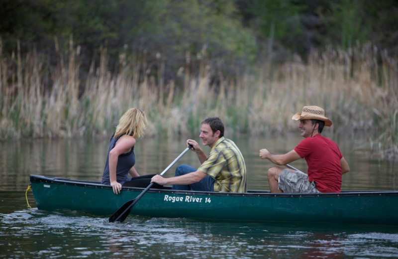 Canoeing at Whispering Oaks Ranch.