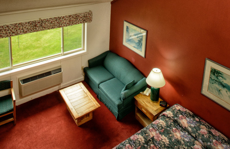 Guest room at Snowy Owl Inn and Resort.