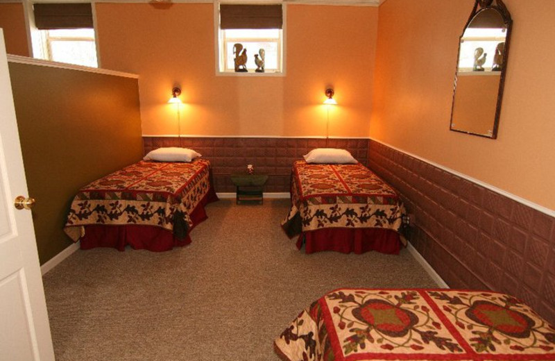 Guest room at The Red Hen House Retreat Center.