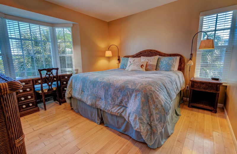 Rental bedroom at Palm Island Resort.