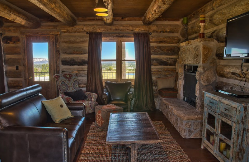 Cabin interior at Zion Mountain Ranch.