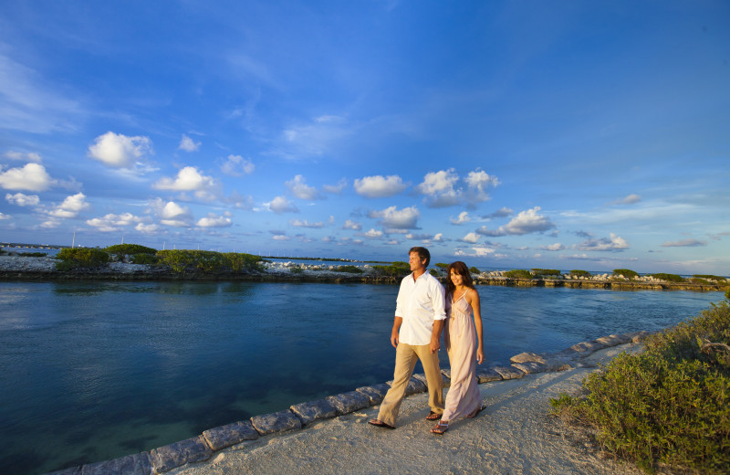 Beach walk at Hawks Cay Resort.