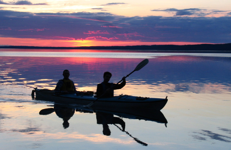 Canoeing at Kenai Backcountry Lodge.