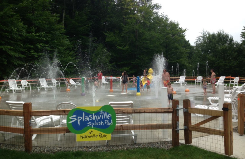 Splash pad at Smugglers' Notch Resort.