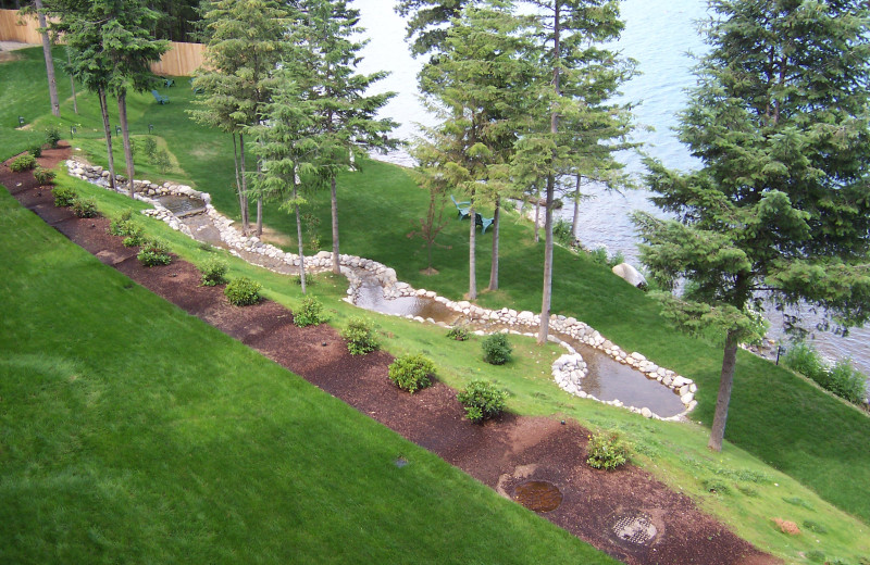 Lake view at The Lodge at Sandpoint.