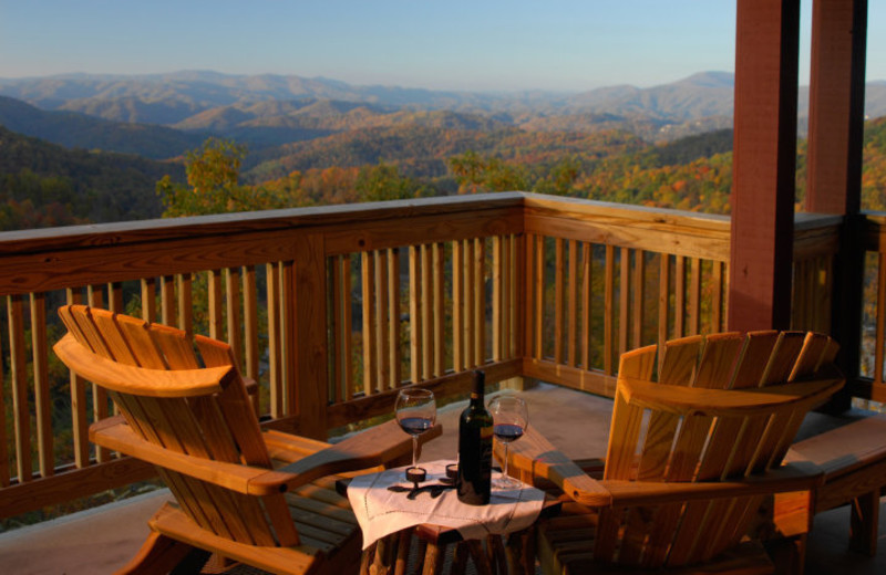 Romantic view from Cabin at Foscoe Rentals.
