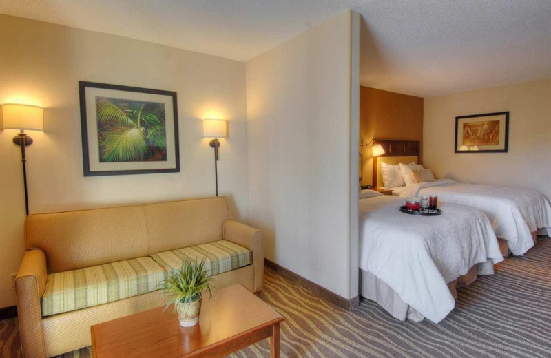Guest room at Hampton Inn & Suites Jekyll Island.