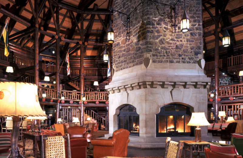 Lobby at Fairmont Le Chateau Montebello.