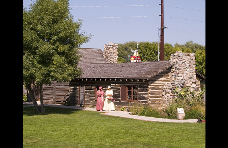 Historic cabin at Rusty Moose Resort.