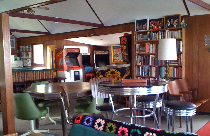 Cabin interior at Oak Cove Resort.