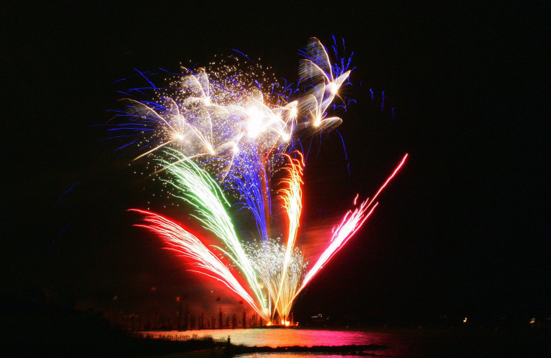 Fireworks near Hilton Suites Ocean City Oceanfront.