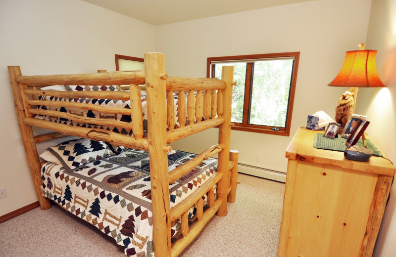 Rental bunk beds at Steamboat Lodging Properties.